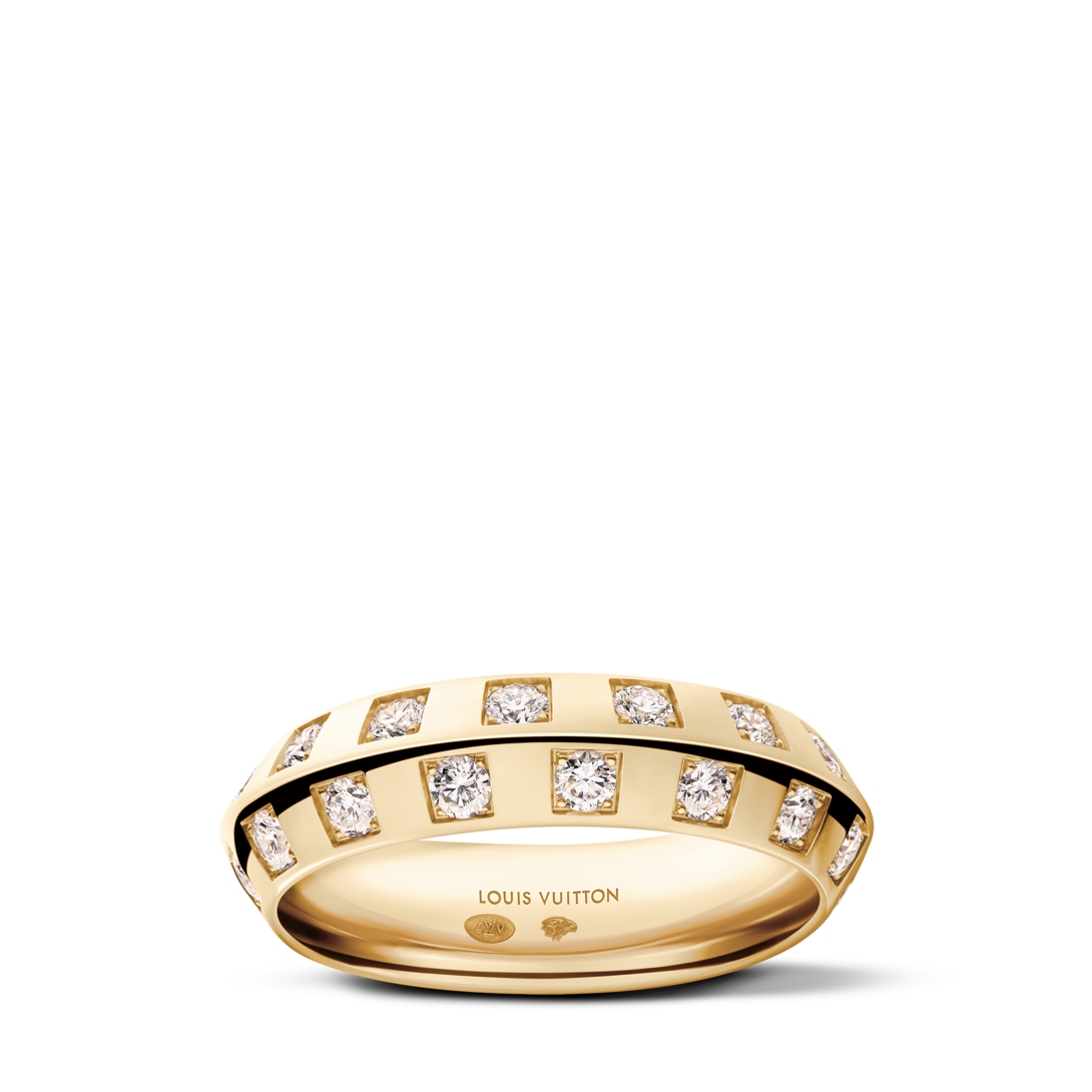 Louis Vuitton ゴールドリング Le Damier de Louis Vuitton Medium Ring, Yellow Gold and